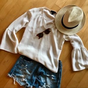 J. Crew Silk Bell Sleeve Blouse